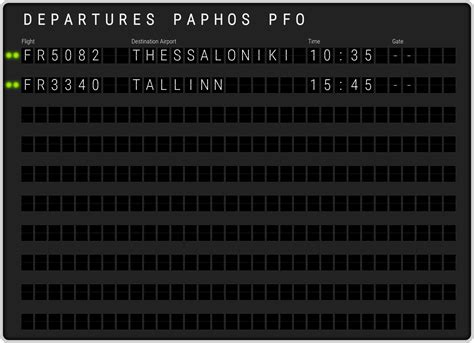 paphos airport flight schedule